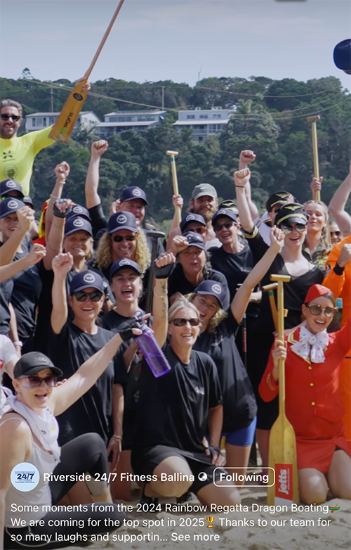 riverside gym Dragon Boating Ballina